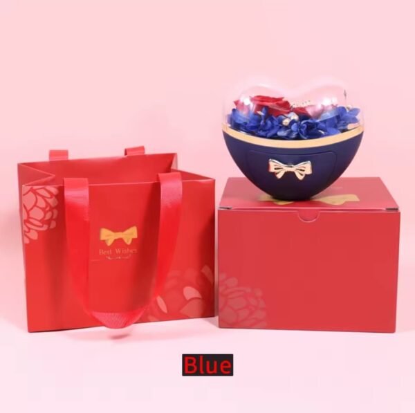 Blue Heart-Shaped Gift Set