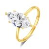 Marquise Cut Moissanite Ring